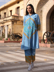 Blue Vasansi Silk Pant Set