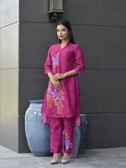 Pink Vasansi Silk Printed Co-ord Set