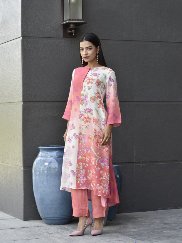 Pink Vasansi Silk Printed Co-ord Set