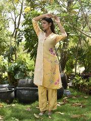 Yellow Vasansi Silk Printed Co-ord Set