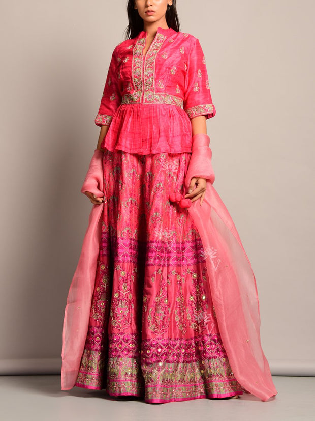 Lehenga, Lehenga Set, Peplum, Traditional, Contemporary, Festive Wear, Wedding Wear