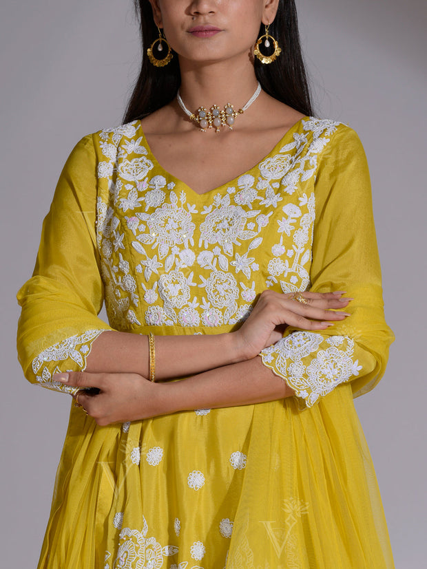 Yellow Peplum and Palazzo Set