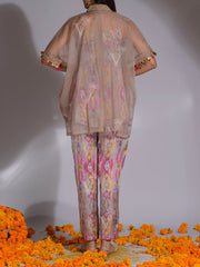 Light Brown Kaftan and Pant Set