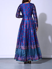 Persian Blue Vasansi Silk  Anarkali Gown