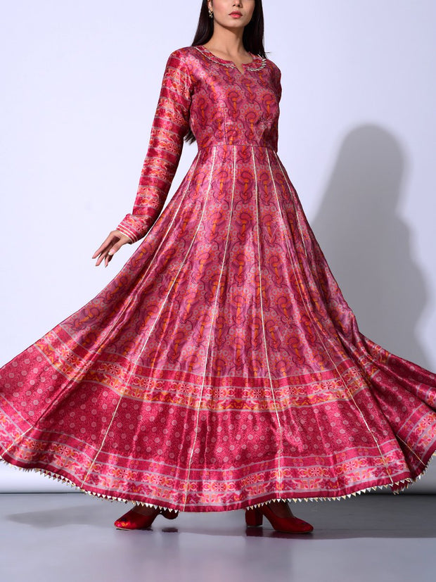 Mulberry Vasansi Silk  Anarkali Gown