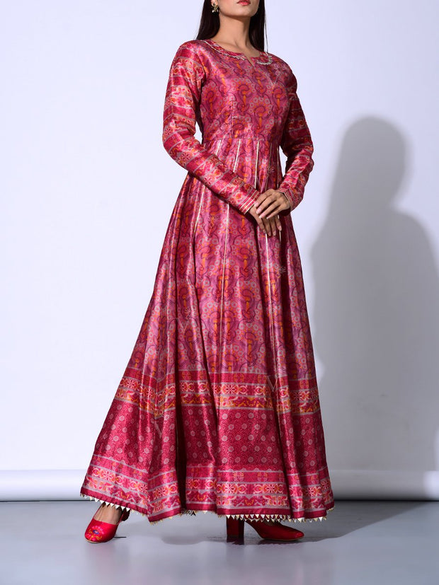 Mulberry Vasansi Silk  Anarkali Gown