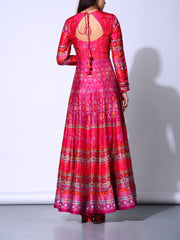 Pink Vasansi Silk  Anarkali Gown