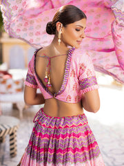 Misty Pink Silk Lehenga Set