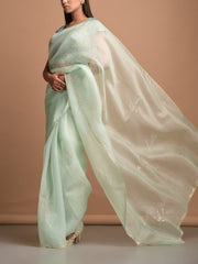 Green Organza Saree