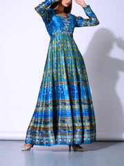 Blue Vasansi Silk Anarkali Gown