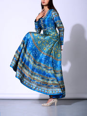 Blue Vasansi Silk Anarkali Gown