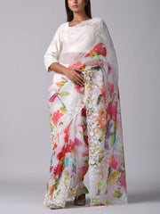 Off White Organza Saree