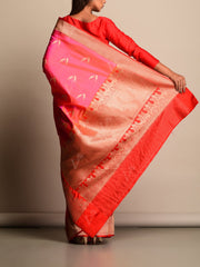 Pink Banarasi Silk Saree