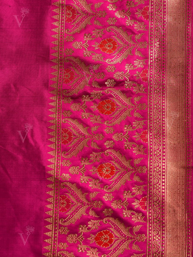 Pink Banarasi Silk Saree