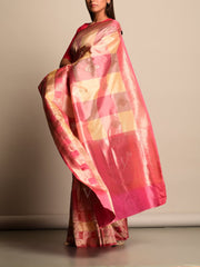 Pink Banarasi Silk Saree