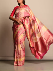 Pink Banarasi Silk Saree