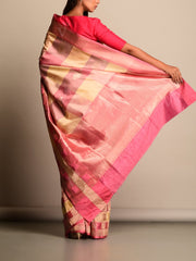 Pink Banarasi Silk Saree