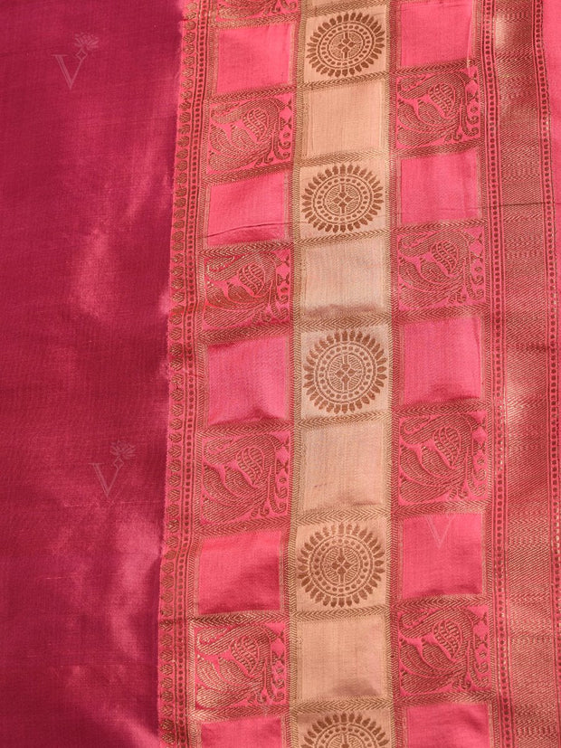 Pink Banarasi Silk Saree