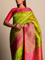 Green Banarasi Silk Saree