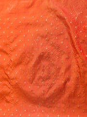 Orange Banarasi Silk Saree