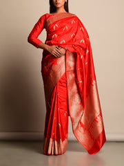 Red Banarasi Silk Saree