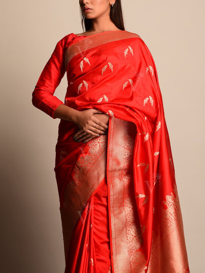 Red Banarasi Silk Saree