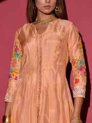 Peach Vasansi Silk Kurta and Pant Set