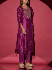 Wine Vasansi Silk Kurta