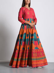 Anarkali, Anarkalis, Gown, Gowns, Printed, Traditional, Traditional wear, Traditional outfit, Lightweight, MTO, DD28