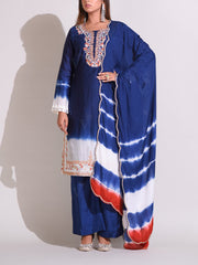 Blue Chanderi Suit Set