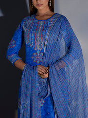 Blue Vasansi Silk Suit Set