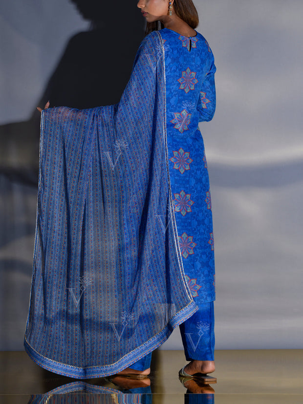 Blue Vasansi Silk Suit Set