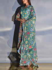 Multi- Color Vasansi Silk Printed Suit Set