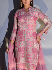 Crepe Pink Vasansi Silk Suit Set