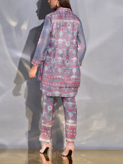 Grey Vasansi Silk Printed Co-ord Set