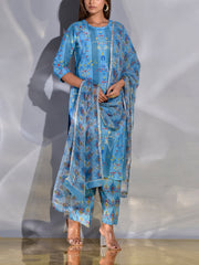 Blue Vasansi Silk Suit Set