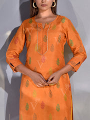 Orange Vasansi Silk Kurti