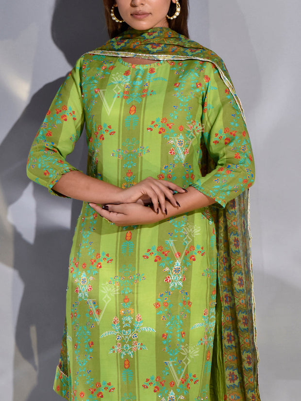 Light Green Vasansi Silk Suit Set