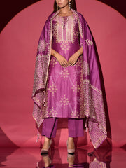 Purple Vasansi Silk Suit Set