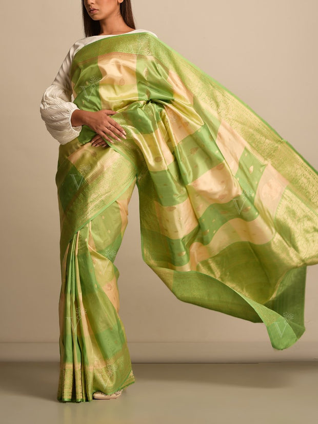 Green Banarasi Silk Saree