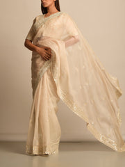 Off White Organza Saree