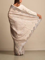 Grey Tussar Saree