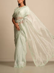 Sky Blue Organza  Saree