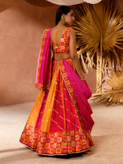 Multi Color Vasansi Silk  Lehenga Set