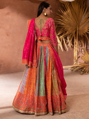 Multi Color Vasansi Silk  Lehenga Set