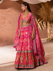 Pink Vasansi Silk  Lehenga Set