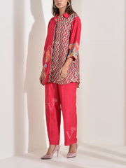 Red Vasansi Silk Co-ord Set