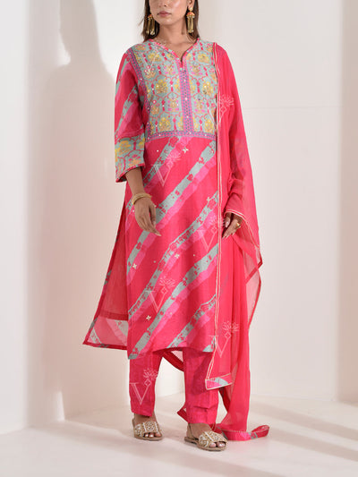 Pink Vasansi Silk Suit Set