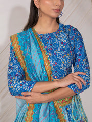 Sky Blue Vasansi Silk Lehenga