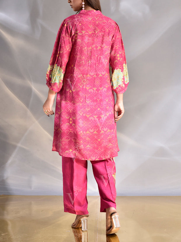 Pink Vasansi Silk Printed Co-ord Set